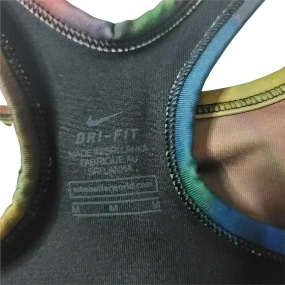 Nike Girls Training Sports Bra M Med Green Multicolor pre-owned. - Picture 3 of 4